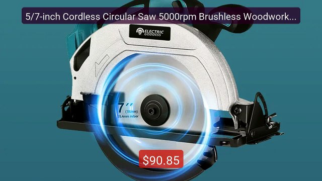5/7-inch Cordless Circular Saw 5000rpm Brushless Woodworking S... Hot Deal 2026 | Limited Offer!