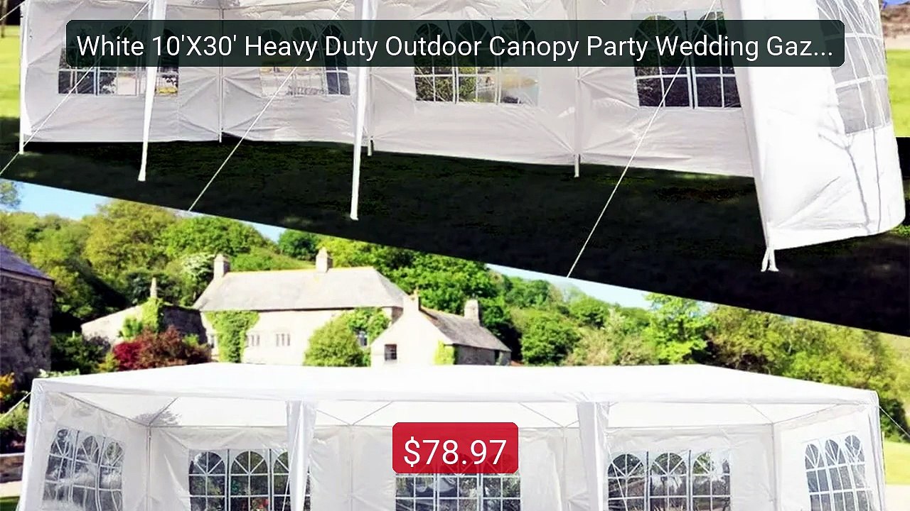 White 10'X30' Heavy Duty Outdoor Canopy Party Wedding Gazeb... -- Top Pick 2026 | Unbeatable Price!