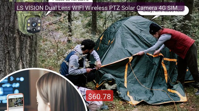 LS VISION Dual Lens WIFI Wireless PTZ Solar Camera 4G SIM Wit... Amazing Value 2026 | Must Have!