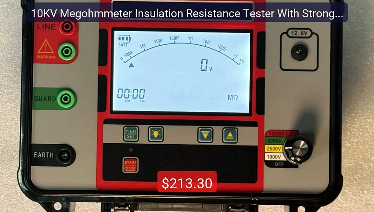 10KV Megohmmeter Insulation Resistance Tester W...