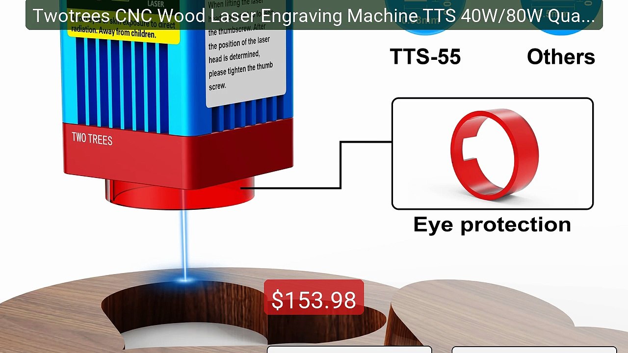 Twotrees CNC Wood Laser Engraving Machine TTS 40W/80W Quartzite Met... -- Top Rated 2026 | Buy Now!
