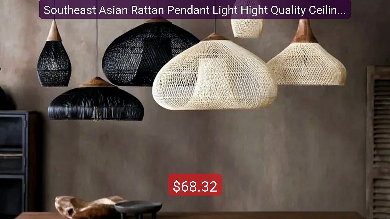 Southeast Asian Rattan Pendant Light Hight Quality Ceiling lig... -- Best Buy 2026 | Great Quality!