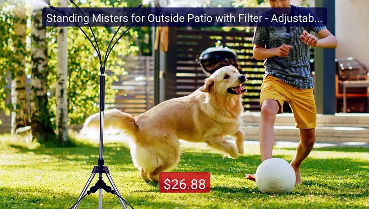Standing Misters for Outside Patio with Filter - Adjustable He... -- Best Buy 2026 | Great Quality!