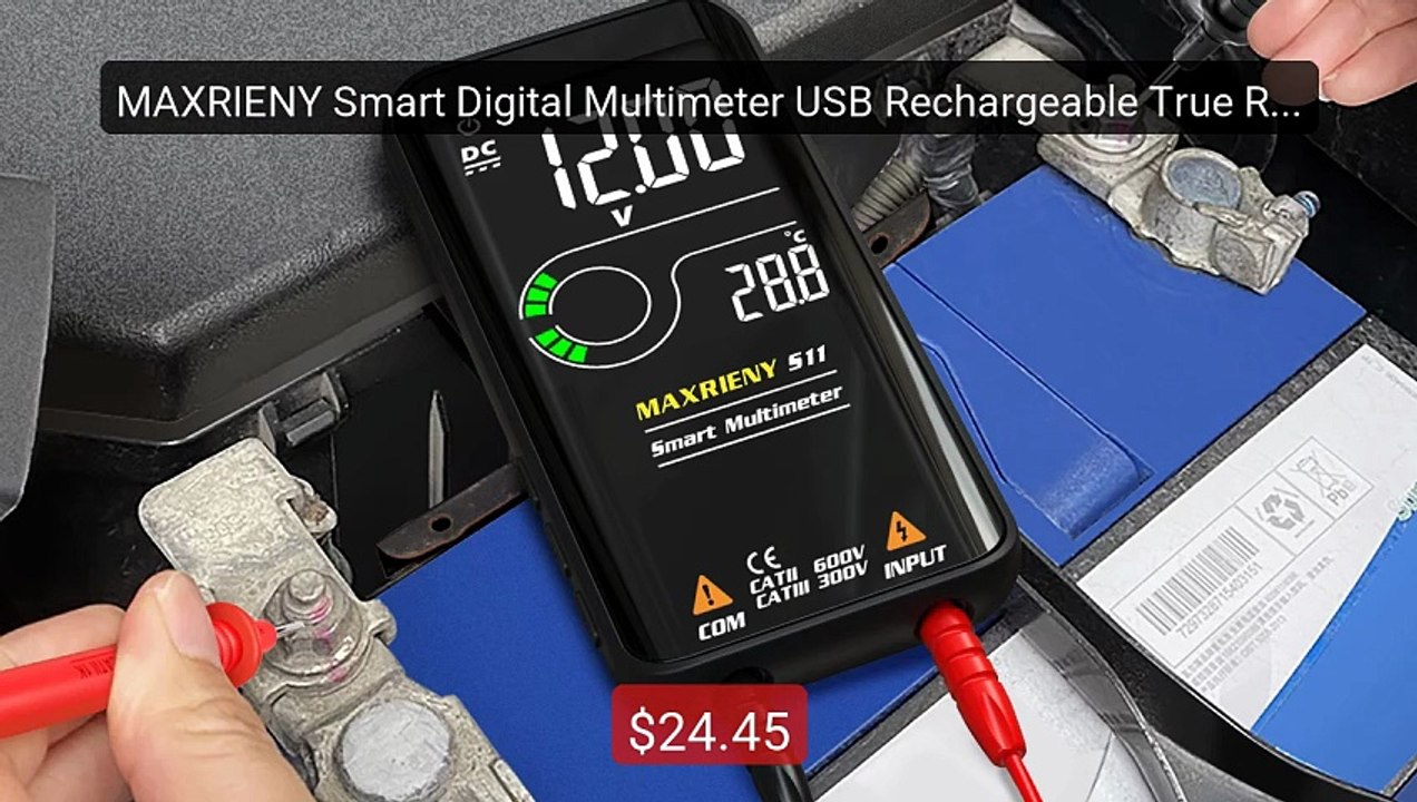 MAXRIENY Smart Digital Multimeter USB Rechargeable True RMS EB... -- Best Buy 2026 | Great Quality!