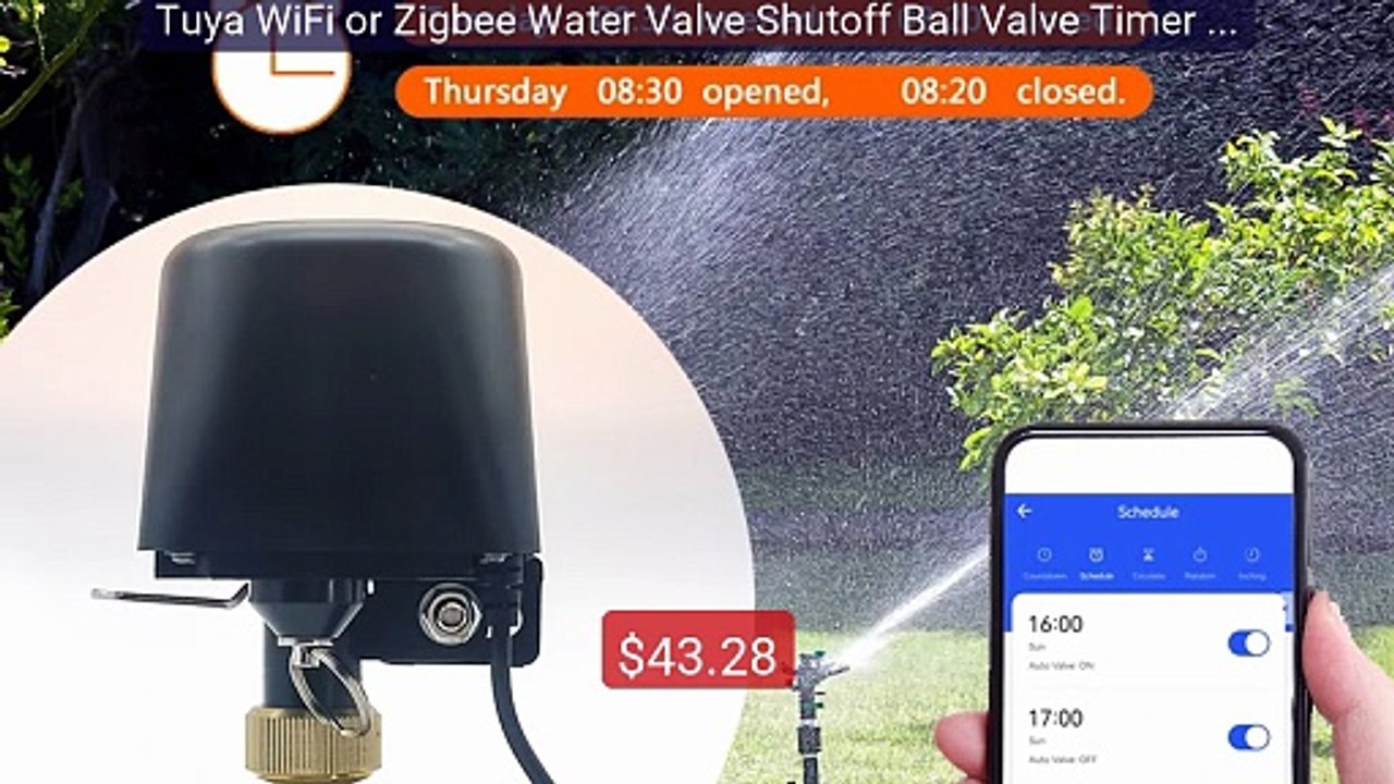 Tuya WiFi or Zigbee Water Valve Shutoff Ball Valve Timer Gard... -- Amazing Value 2026 | Must Have!