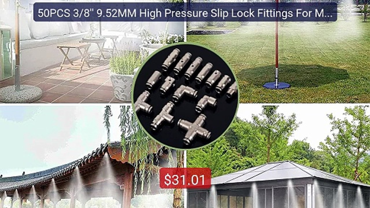 50PCS 3/8'' 9.52MM High Pressure Slip Lock Fittings For Misting Co... -- Best Deal 2026 | Shop Now!