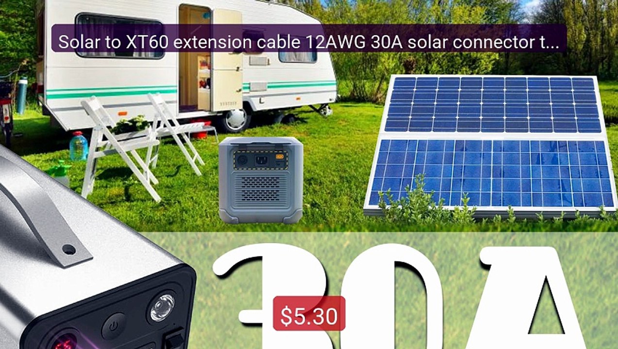 Solar to XT60 extension cable 12AWG 30A solar connector to XT... -- Amazing Value 2026 | Must Have!