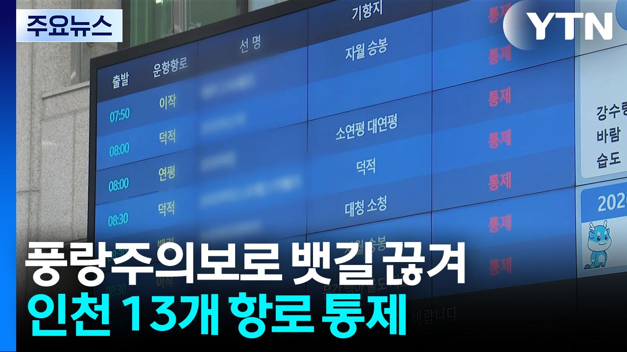 서해안 풍랑주의보로 뱃길 끊겨...인천 13개 항로 통제 / YTN