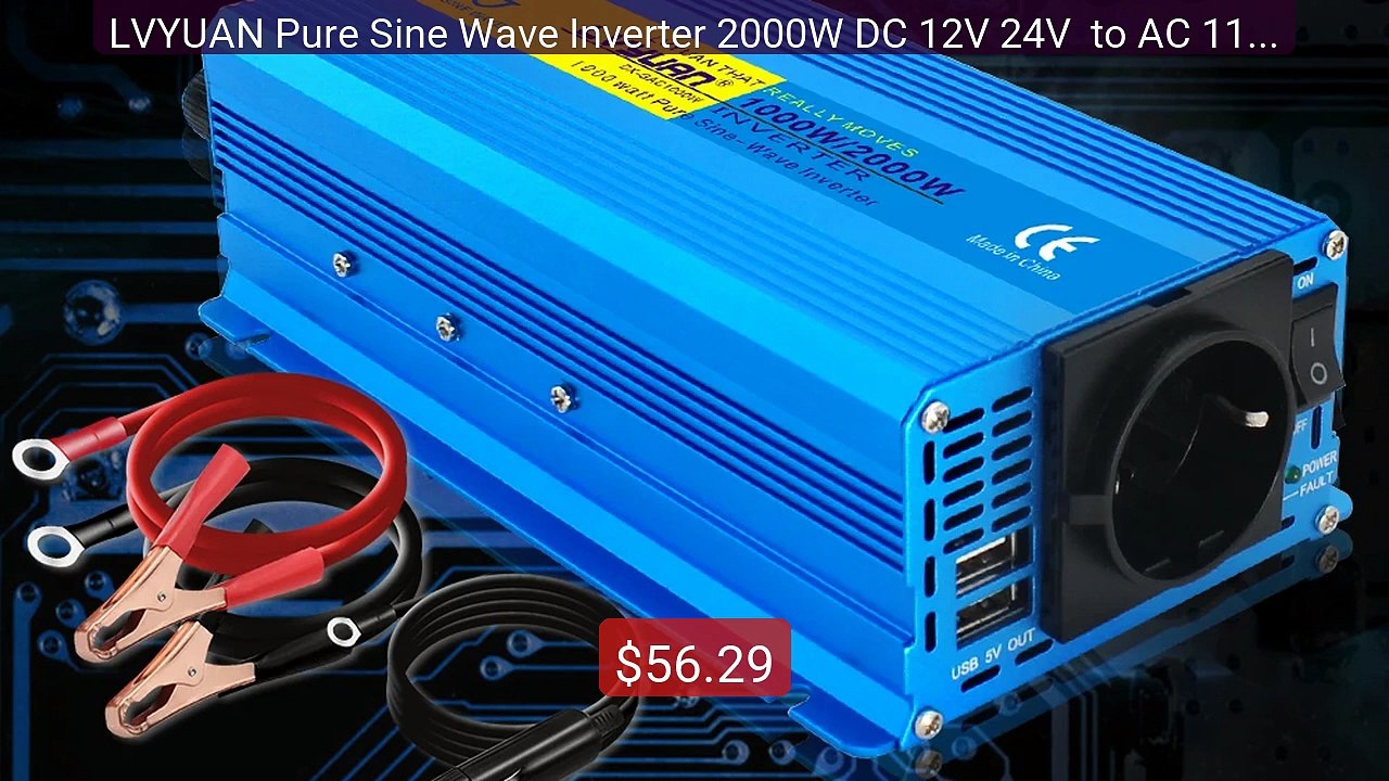 LVYUAN Pure Sine Wave Inverter 2000W DC 12V 24V  to AC 110V 220V Co... -- Top Rated 2026 | Buy Now!