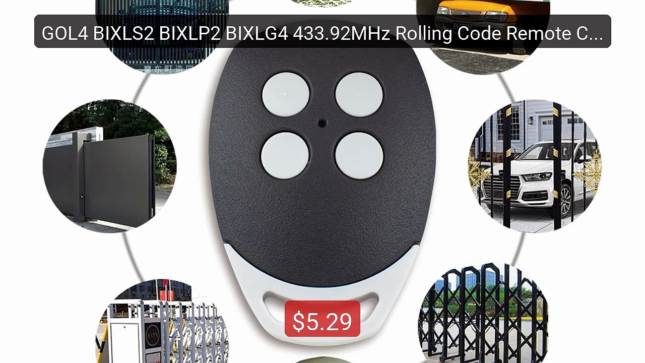 GOL4 BIXLS2 BIXLP2 BIXLG4 433.92MHz Rolling Code Remote Con... -- Top Pick 2026 | Unbeatable Price!