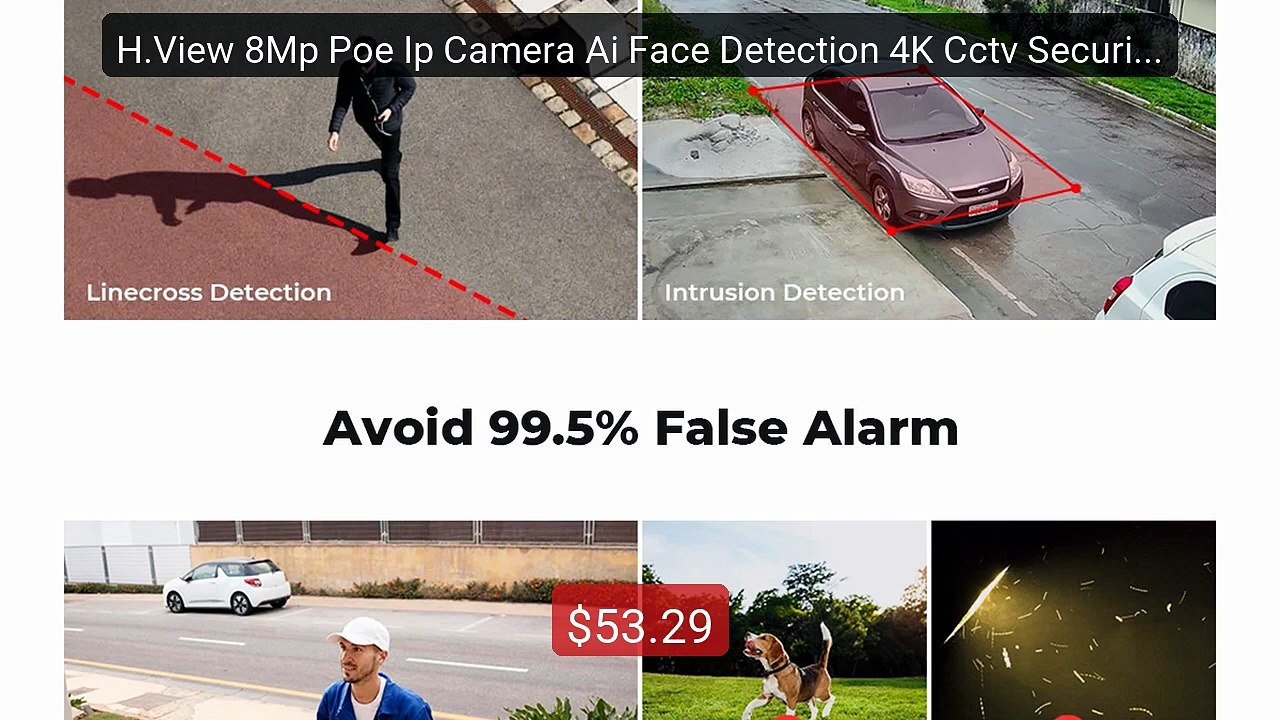 H.View 8Mp Poe Ip Camera Ai Face Detection 4K Cctv Security Ca... -- Hot Deal 2026 | Limited Offer!