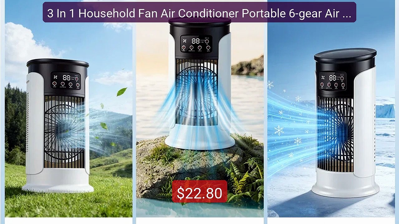 3 In 1 Household Fan Air Conditioner Portable 6-gear Air Cooler LED... -- Top Rated 2026 | Buy Now!