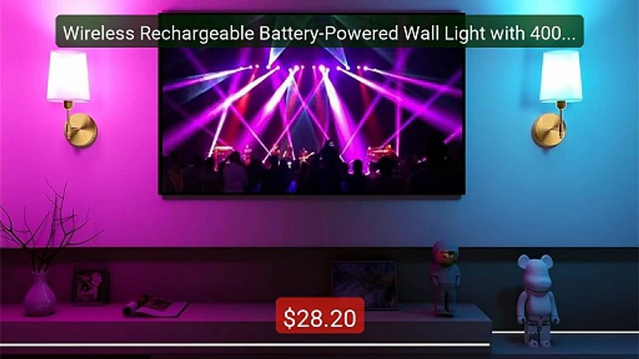 Wireless Rechargeable Battery-Powered Wall Light with 4000 Mah, Dim... -- Top Rated 2026 | Buy Now!