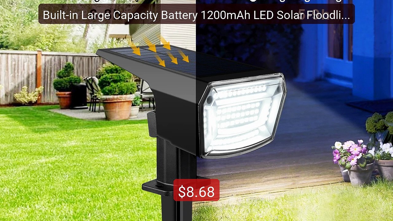 Built-in Large Capacity Battery 1200mAh LED Solar Floodlight ... -- Amazing Value 2026 | Must Have!