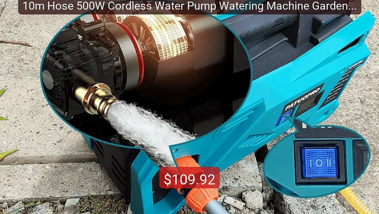 10m Hose 500W Cordless Water Pump Watering Machine Garden Irri... -- Best Buy 2026 | Great Quality!