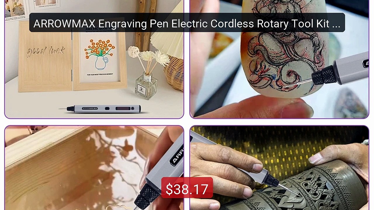 ARROWMAX Engraving Pen Electric Cordless Rotary Tool Kit Mini ... -- Hot Deal 2026 | Limited Offer!