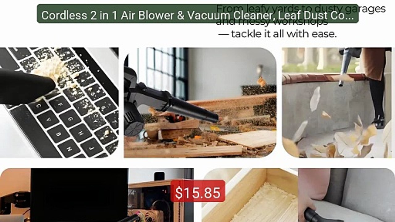 Cordless 2 in 1 Air Blower & Vacuum Cleaner, Leaf Dust Coll... -- Top Pick 2026 | Unbeatable Price!