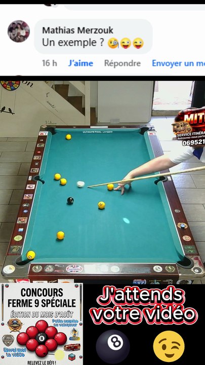 exemple 9 spéciale ;) #8pool #blackball #billar...