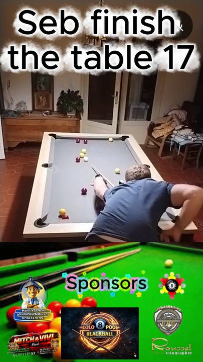 Seb finish the table 17 #8pool #blackball #bill...