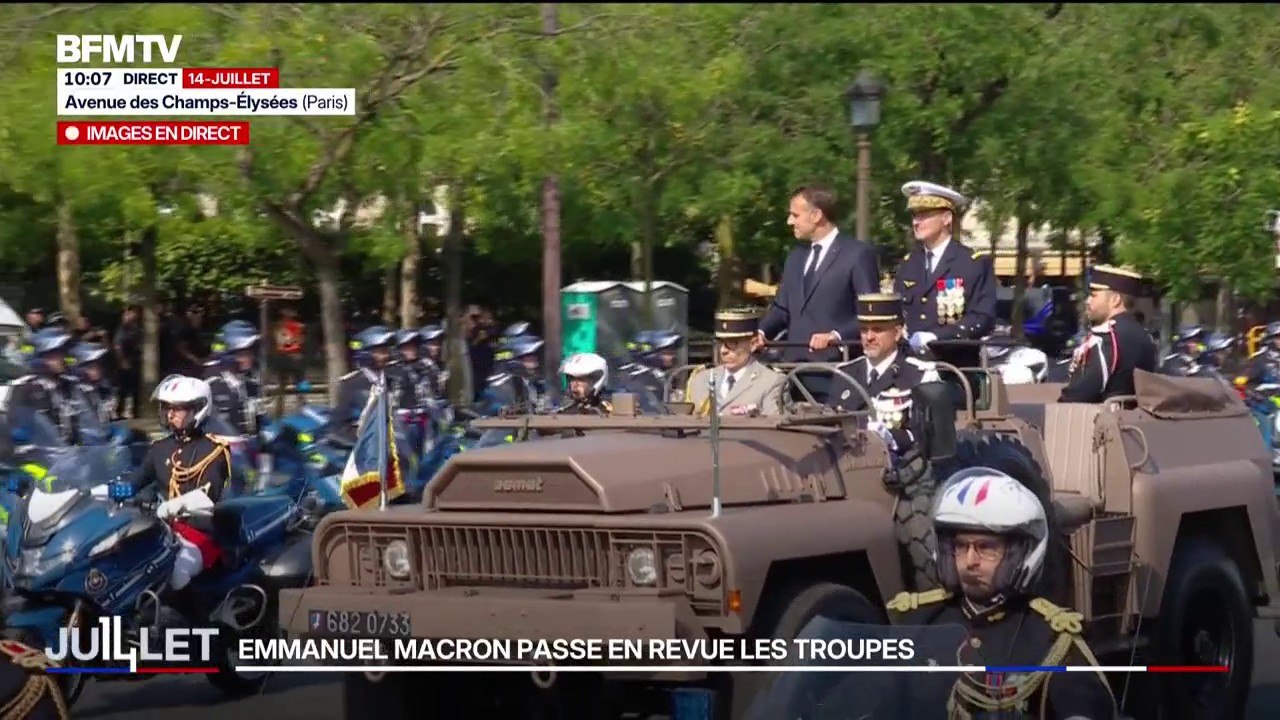 14-Juillet: Emmanuel Macron passe en revue les...