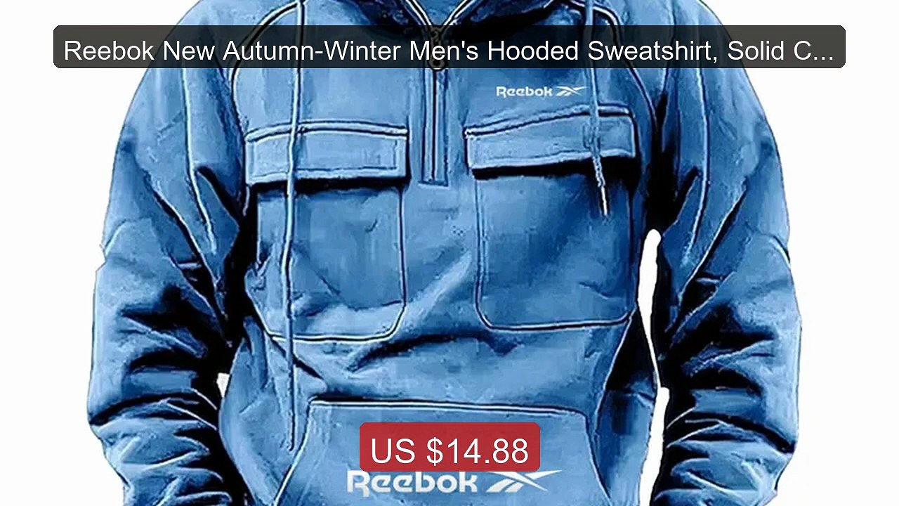 Reebok New Autumn-Winter Men's Hooded Sweatshirt, Solid Color... -- Amazing Value 2026 | Must Have!