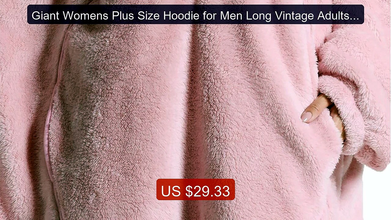 Giant Womens Plus Size Hoodie for Men Long Vintage Adults Over... -- Best Buy 2026 | Great Quality!