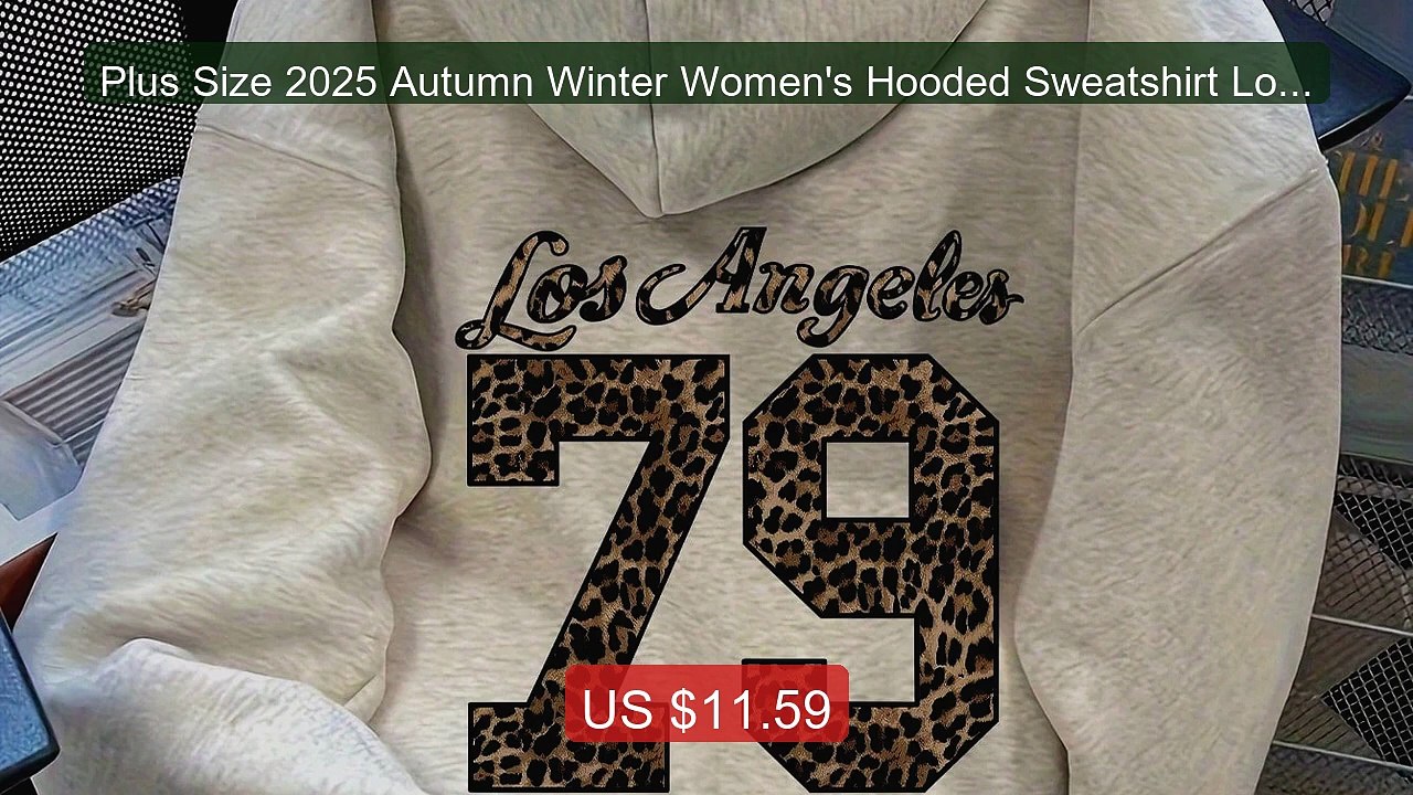 Plus Size 2025 Autumn Winter Women's Hooded Sweatshirt Long Sl... -- Hot Deal 2026 | Limited Offer!