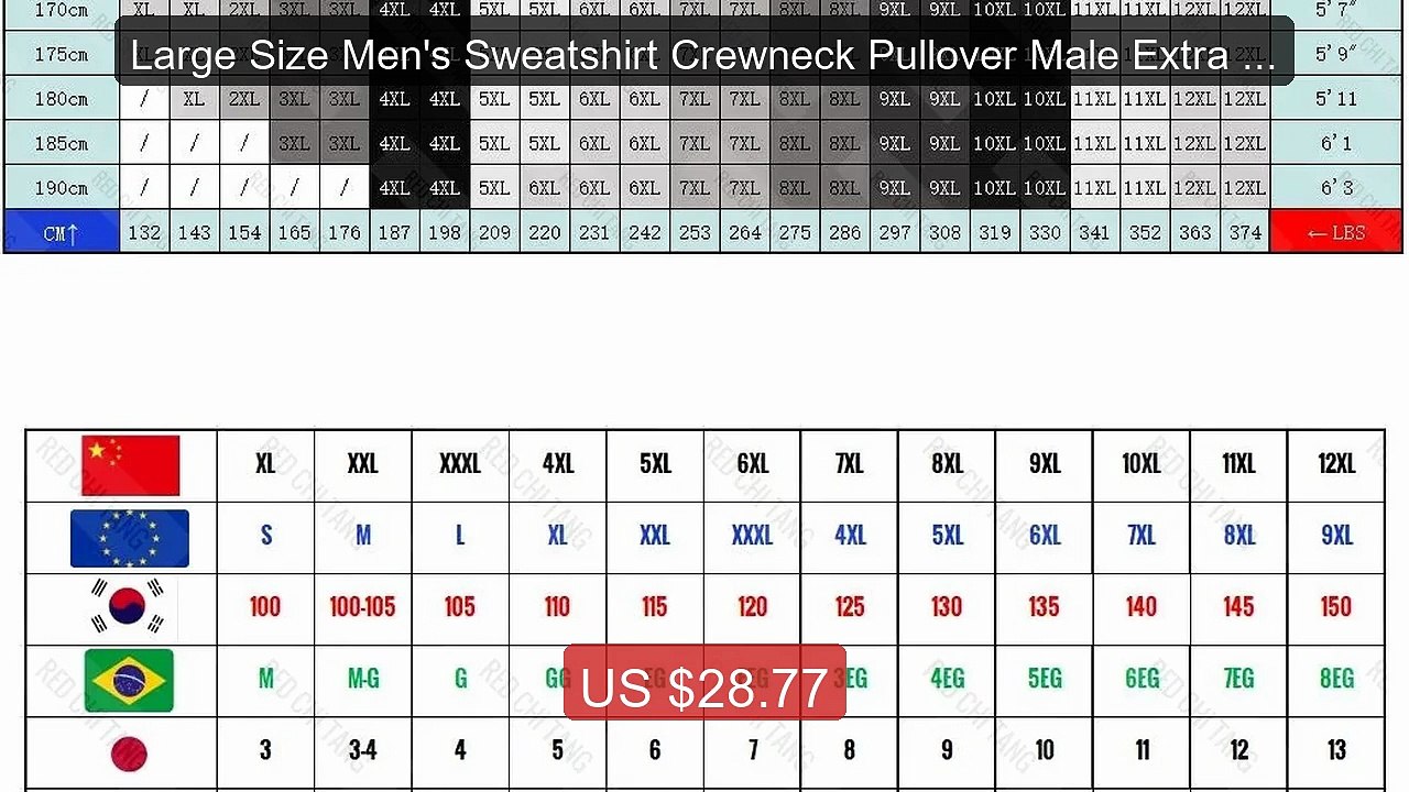 Large Size Men's Sweatshirt Crewneck Pullover Male Extra Big Plus ... -- Best Deal 2026 | Shop Now!