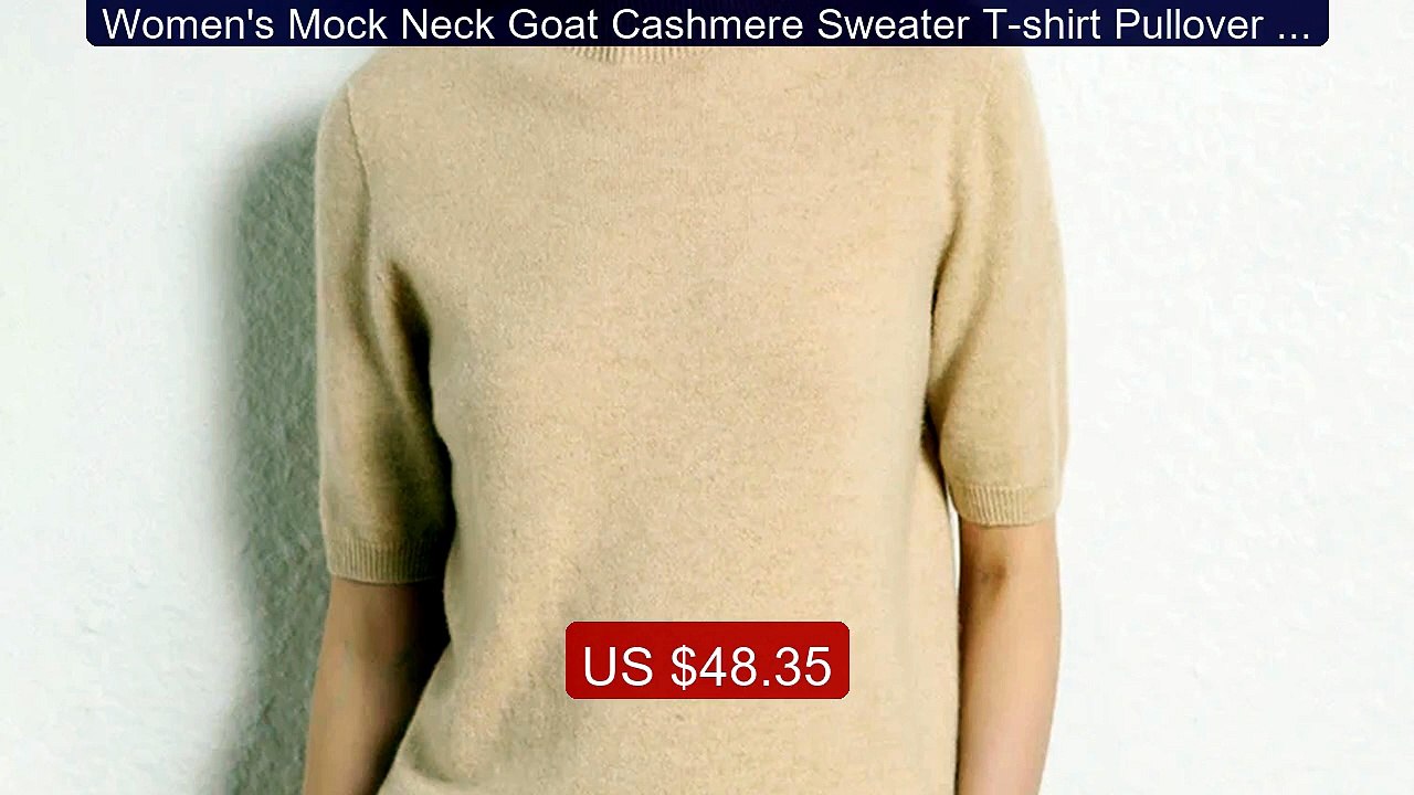 Women's Mock Neck Goat Cashmere Sweater T-shirt Pullover Autum... -- Hot Deal 2026 | Limited Offer!