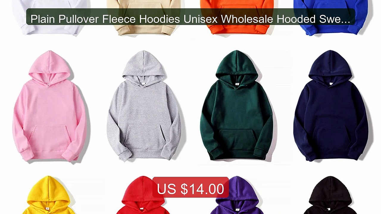 Plain Pullover Fleece Hoodies Unisex Wholesale Hooded Sweatshirt M... -- Best Deal 2026 | Shop Now!