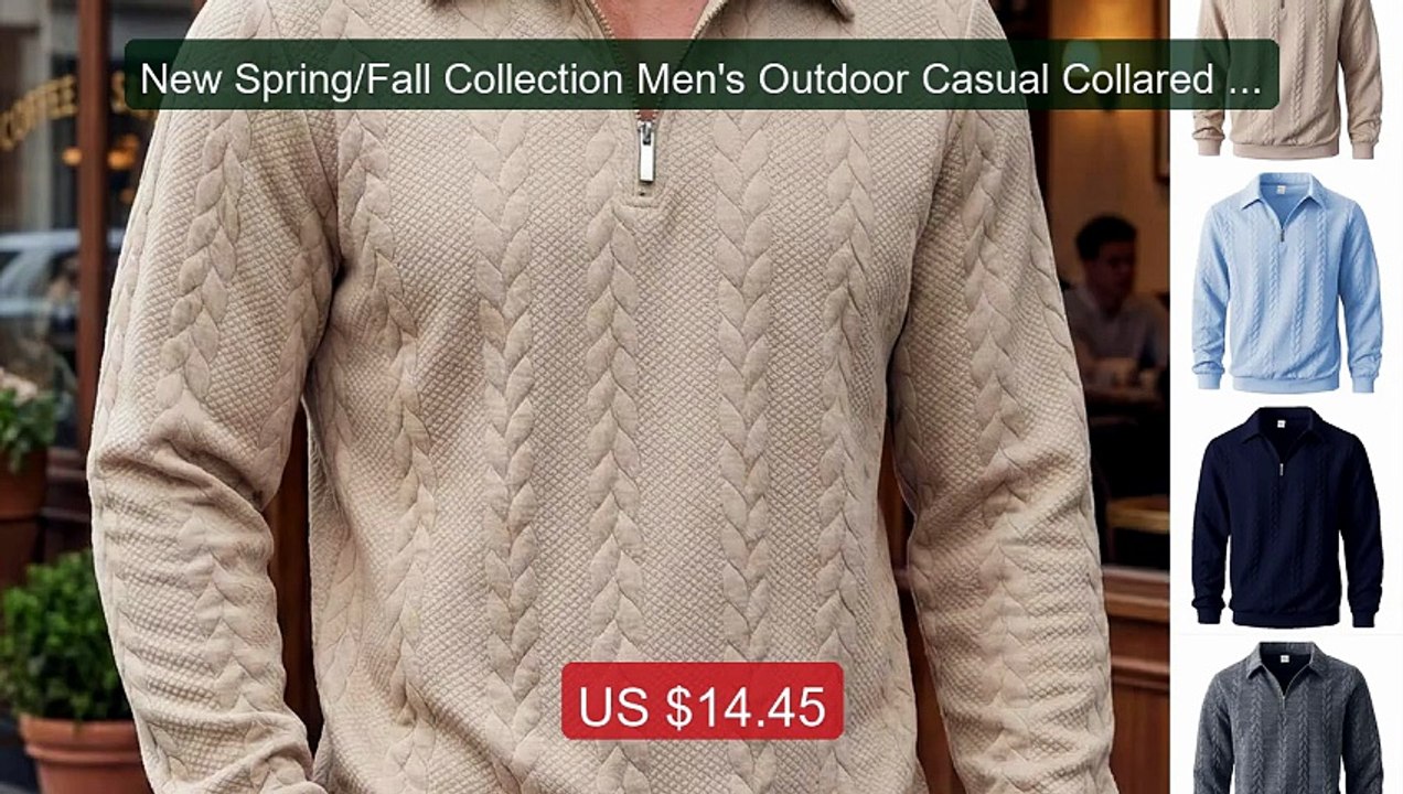 New Spring/Fall Collection Men's Outdoor Casual Collared Half-... -- Hot Deal 2026 | Limited Offer!