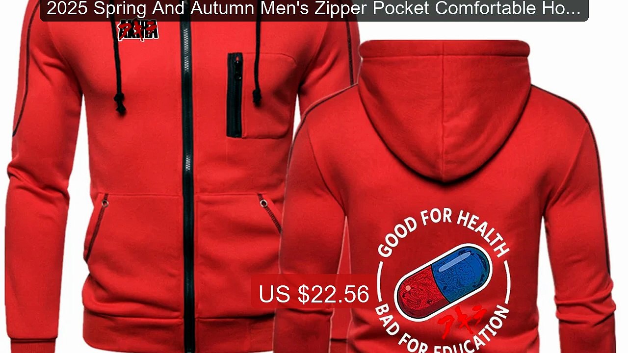 2025 Spring And Autumn Men's Zipper Pocket Comfortable Hoodies... -- Hot Deal 2026 | Limited Offer!