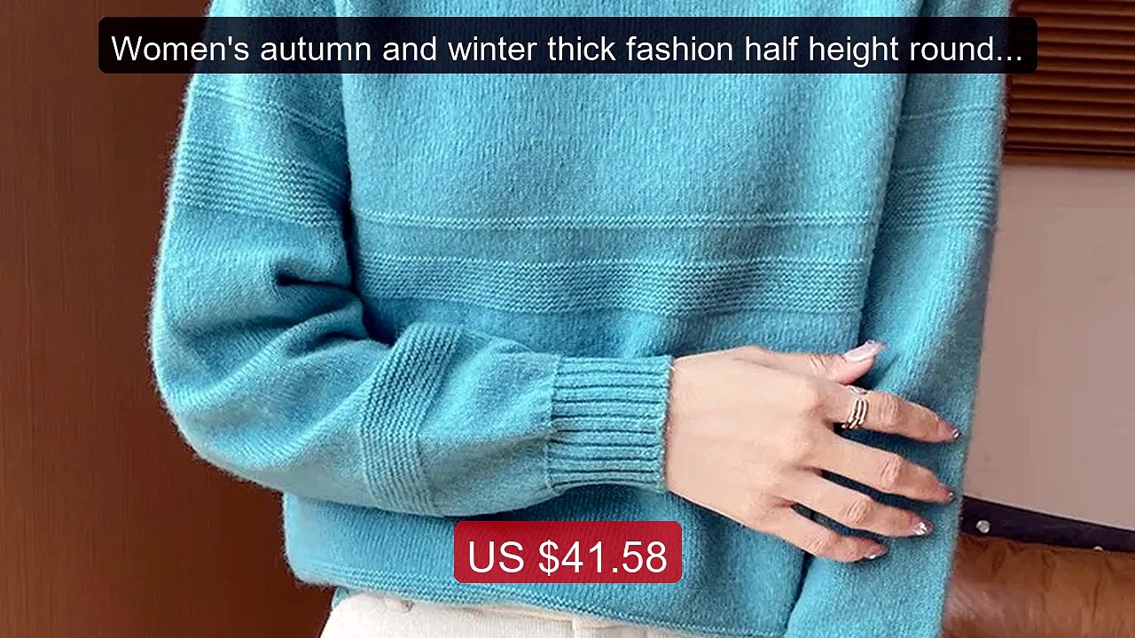 Women's autumn and winter thick fashion half height round neck... -- Best Buy 2026 | Great Quality!