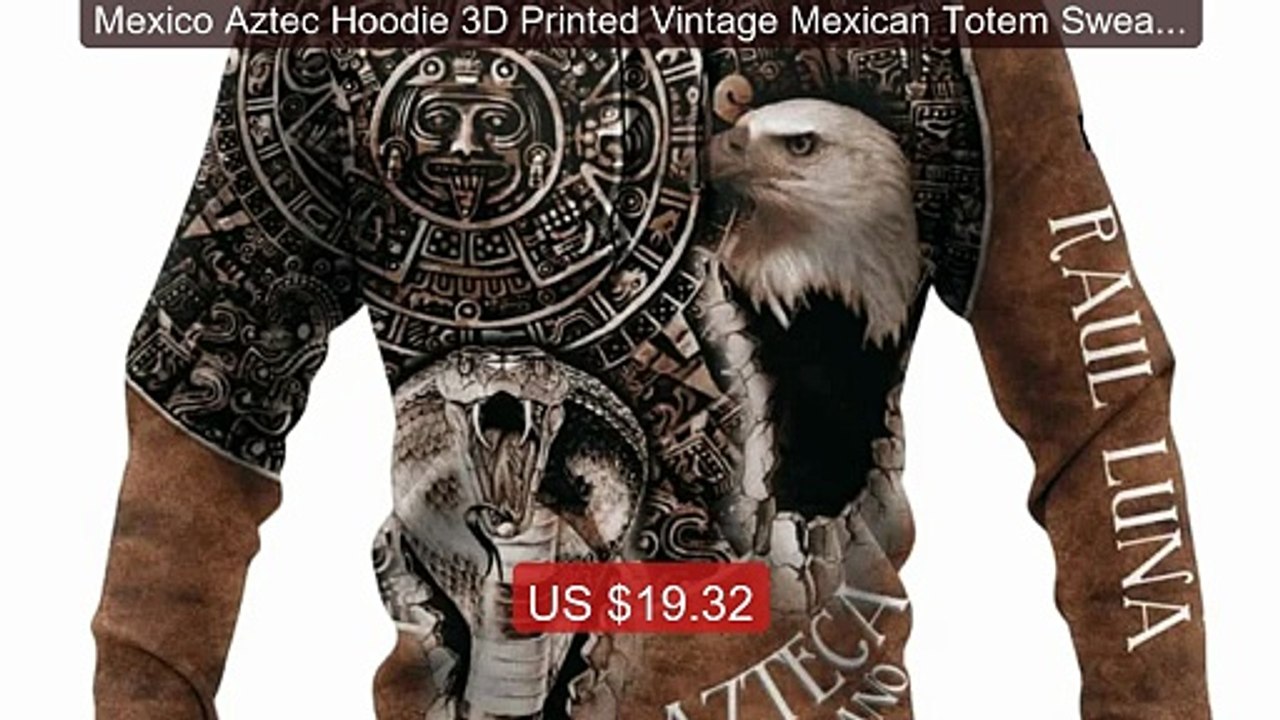 Mexico Aztec Hoodie 3D Printed Vintage Mexican Totem Sweatshi... -- Amazing Value 2026 | Must Have!