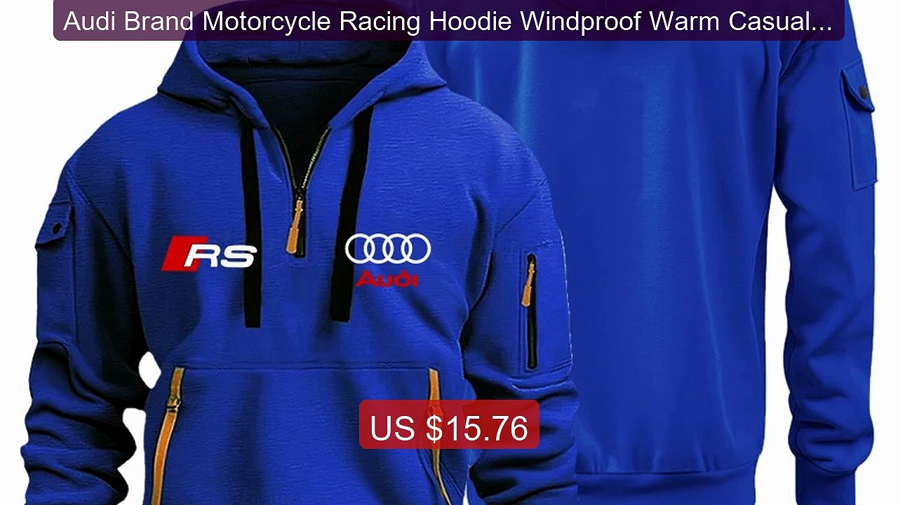 Audi Brand Motorcycle Racing Hoodie Windproof Warm Casual Personal... -- Best Deal 2026 | Shop Now!