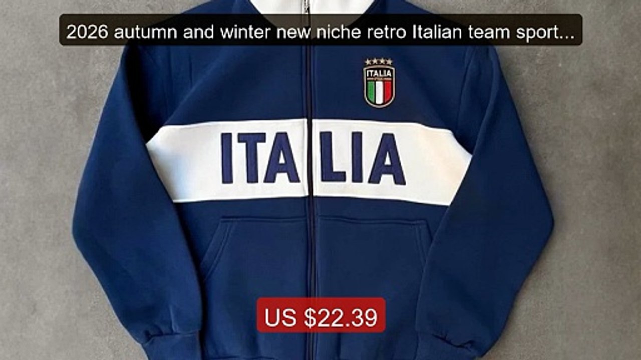2026 autumn and winter new niche retro Italian team sports sty... -- Hot Deal 2026 | Limited Offer!