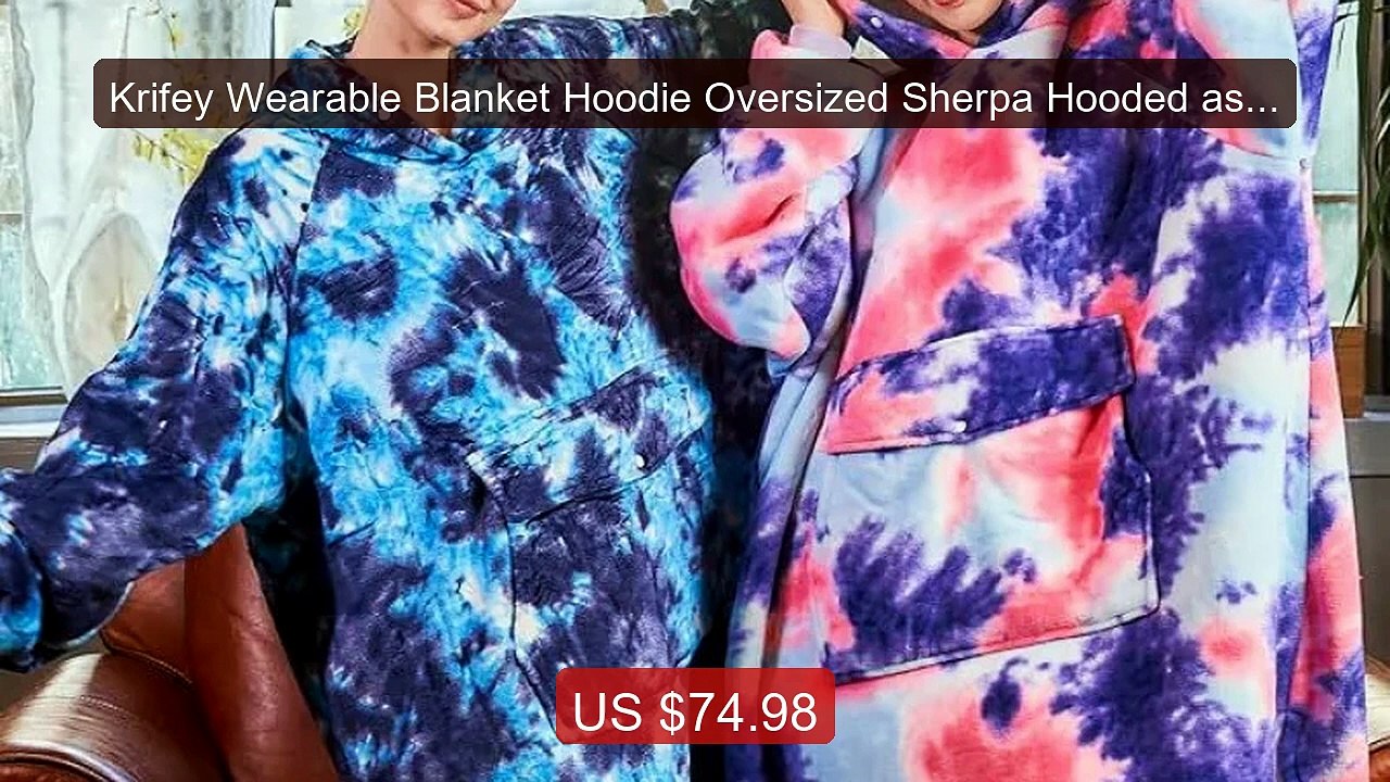 Krifey Wearable Blanket Hoodie Oversized Sherpa Hooded as Bir... -- Amazing Value 2026 | Must Have!