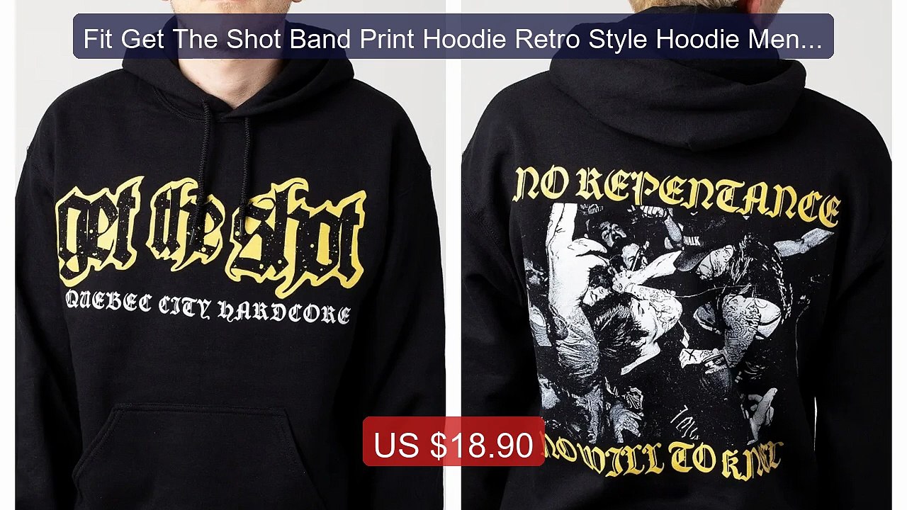 Fit Get The Shot Band Print Hoodie Retro Style Hoodie Men and Wome... -- Best Deal 2026 | Shop Now!
