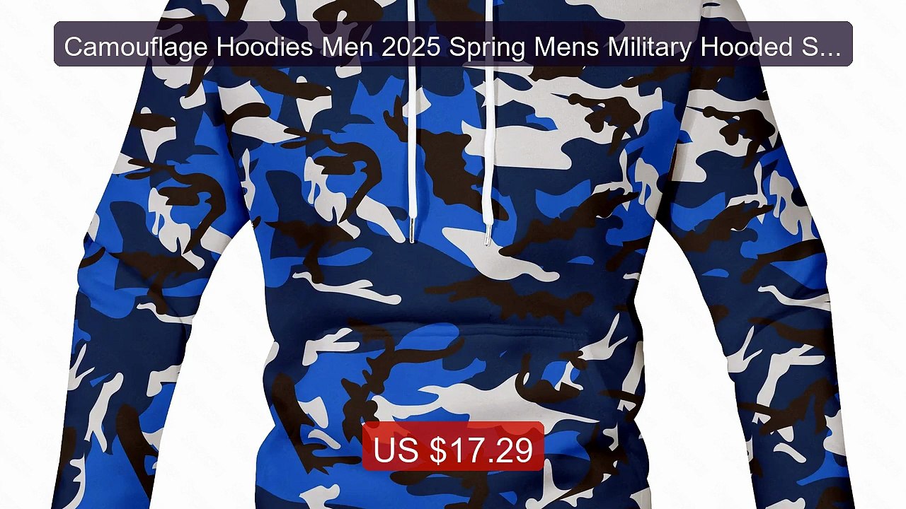 Camouflage Hoodies Men 2025 Spring Mens Military Hooded Sweat... -- Amazing Value 2026 | Must Have!