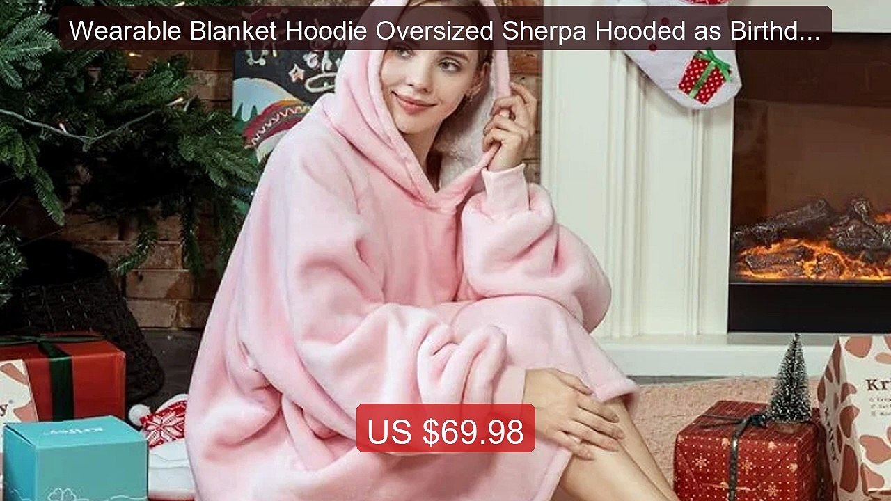 Wearable Blanket Hoodie Oversized Sherpa Hooded as Birthday Gifts ... -- Best Deal 2026 | Shop Now!