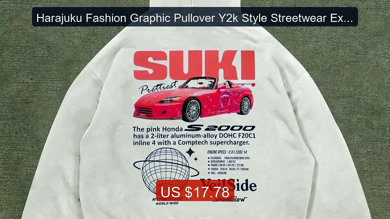 Harajuku Fashion Graphic Pullover Y2k Style Streetwear Exquisite P... -- Best Deal 2026 | Shop Now!