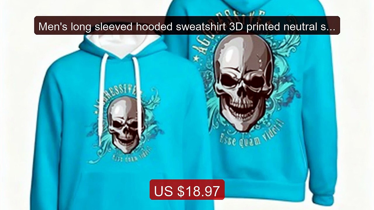 Men's long sleeved hooded sweatshirt 3D printed neutral simple... -- Hot Deal 2026 | Limited Offer!