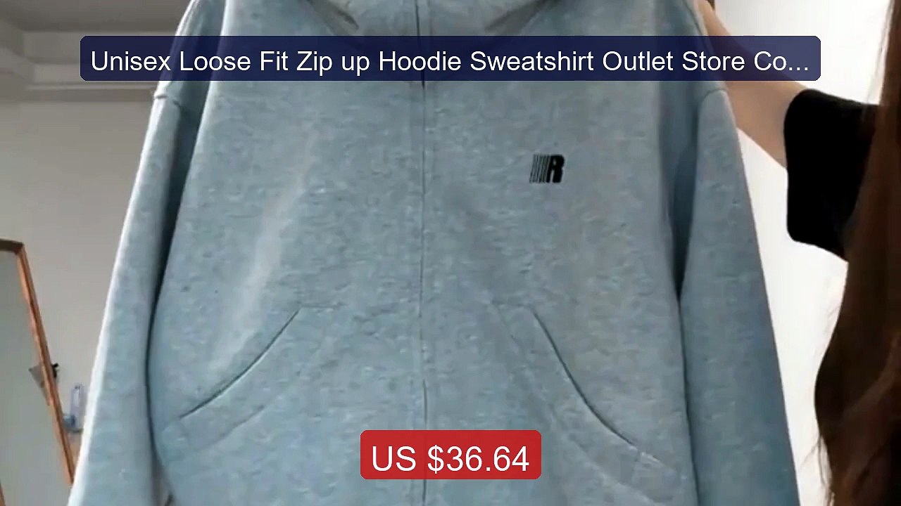 Unisex Loose Fit Zip up Hoodie Sweatshirt Outlet Store Collaboratio... -- Top Rated 2026 | Buy Now!
