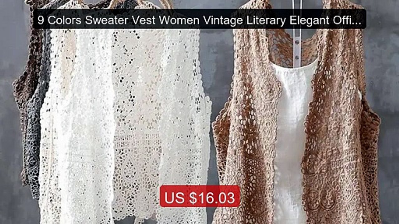 9 Colors Sweater Vest Women Vintage Literary Elegant Office La... -- Best Buy 2026 | Great Quality!