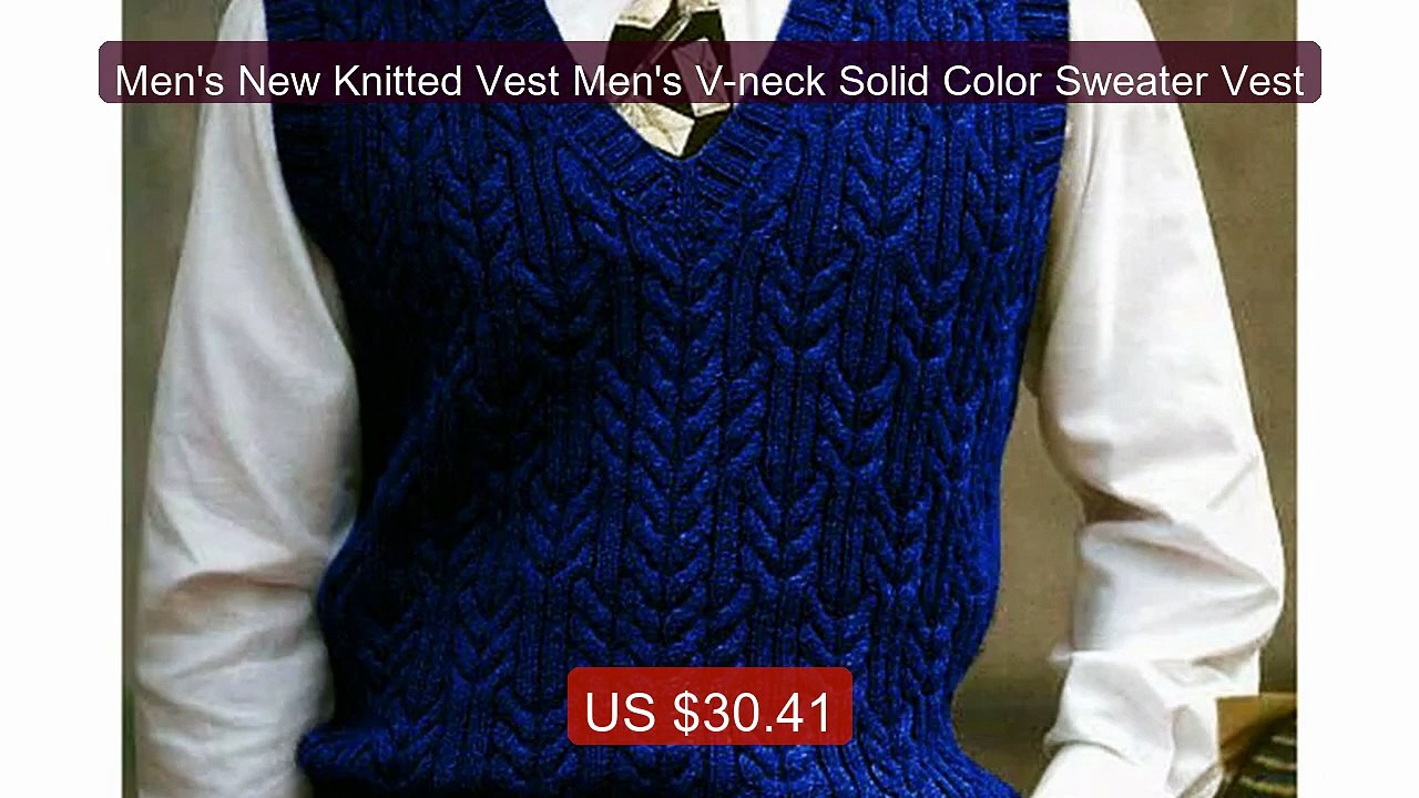 Men's New Knitted Vest Men's V-neck Solid Color Sweater Vest -- Top Pick 2026 | Unbeatable Price!