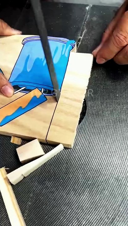 ​Deeply Relaxing Wood Carving Art: Creative Paint Bucket Drawing 🎨 | Top G7 ASMR