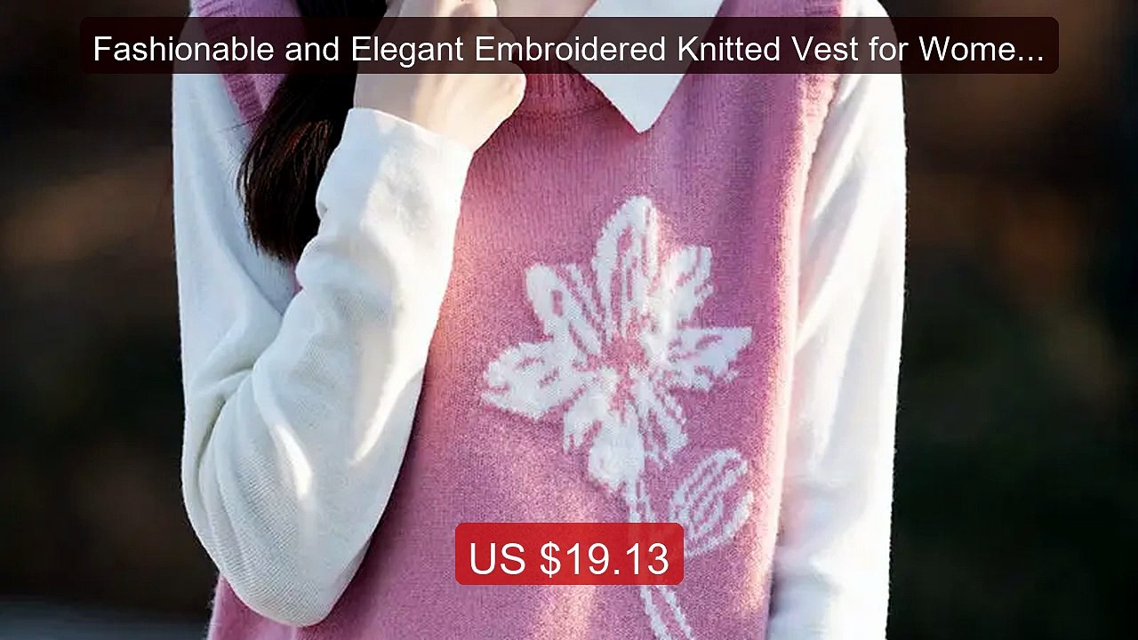 Fashionable and Elegant Embroidered Knitted Vest for Women in ... -- Hot Deal 2026 | Limited Offer!