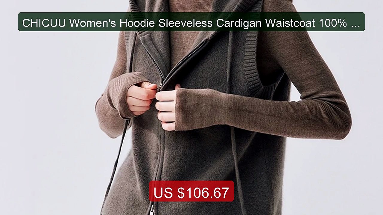 CHICUU Women's Hoodie Sleeveless Cardigan Waistcoat 100% Ca... -- Top Pick 2026 | Unbeatable Price!