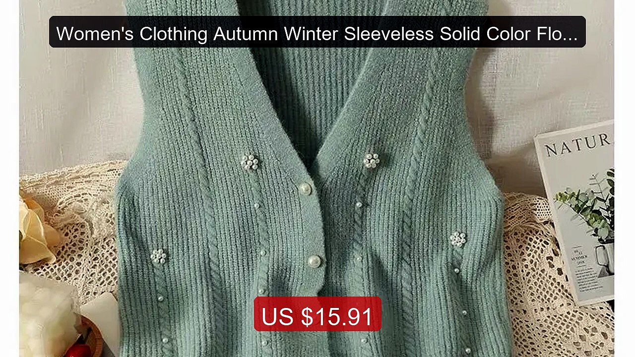 Women's Clothing Autumn Winter Sleeveless Solid Color Flowe... -- Top Pick 2026 | Unbeatable Price!