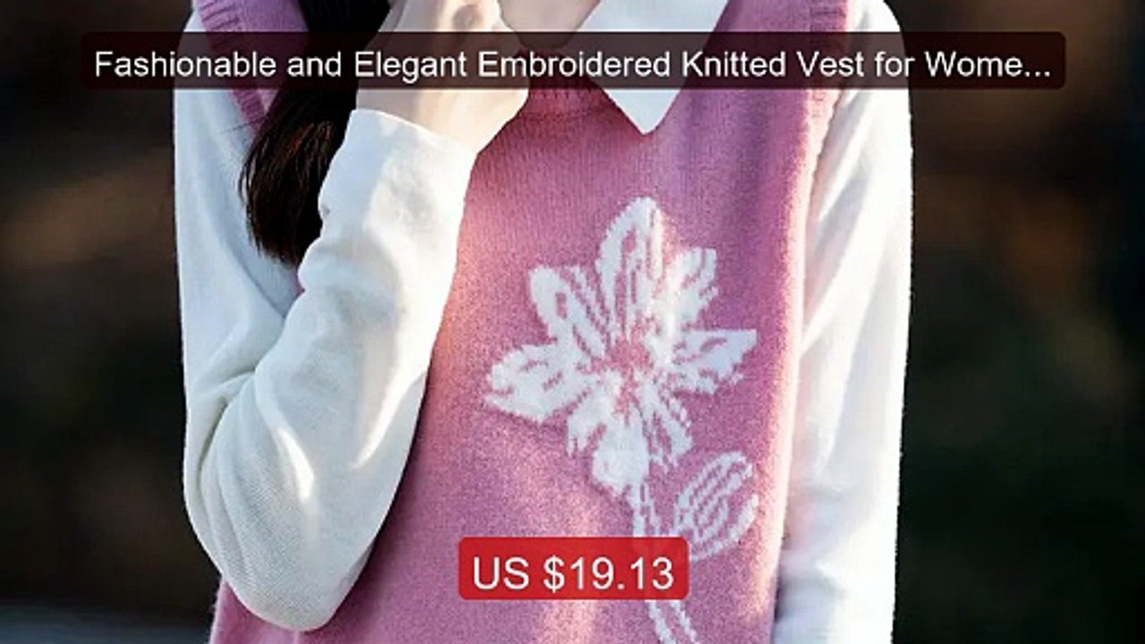 Fashionable and Elegant Embroidered Knitted Vest for Women in ... -- Best Buy 2026 | Great Quality!